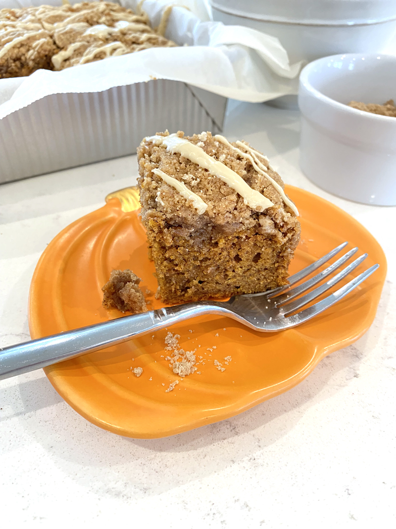 Pumpkin Streusel Coffee Cake With Maple Glaze | Cookies & Calligraphy